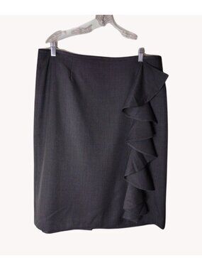 Isabella Skirt 16 Lined Ruffle Slit Business Formal
